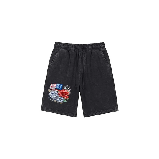 Explore Men’s Vintage Wash Drawstring Shorts