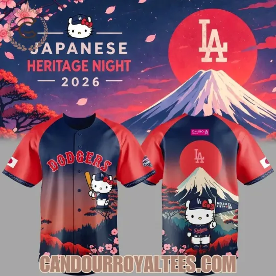 Discover Dodgers x Hello Kitty x Japanese Heritage Night jersey