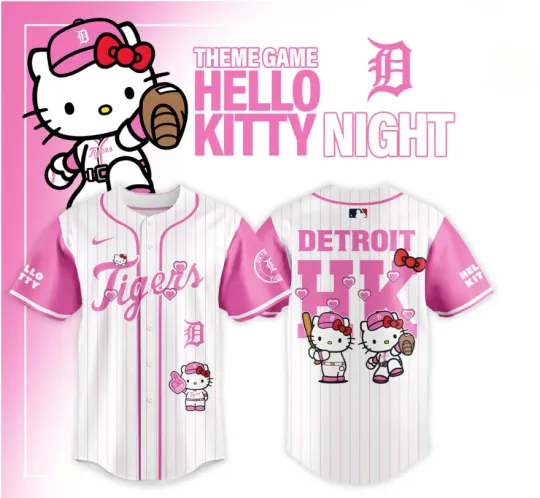 Discover Tigers hello kitty night Baseball Jersey