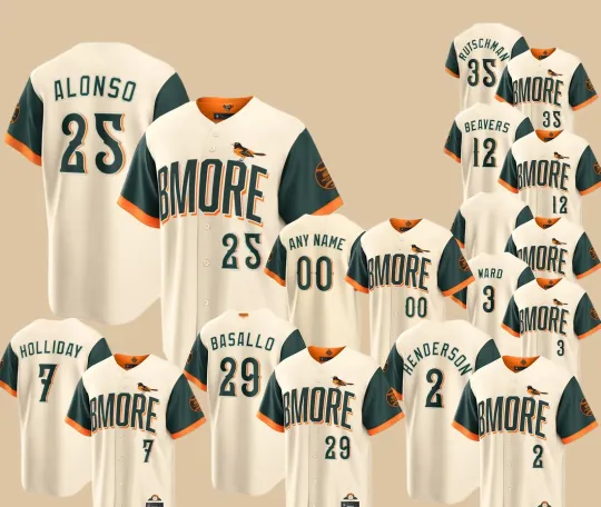 Discover Custom Men's/Youth Orioles Cream 2026 City Connect Sewn Stitched Jersey S - 5XL