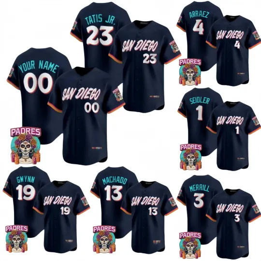 Discover Aldult/Youth Padres Navy 2026 City Connect Stadium Custom Jersey