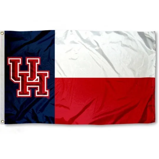 Houston Cougars ft House Flag with Double-Sided Full Color Design
