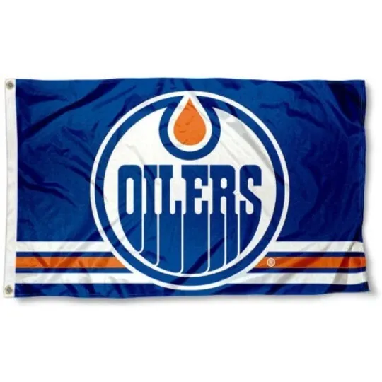 Edmonton Oilers Flag Banner Full Color Double-Sided Sports Flag