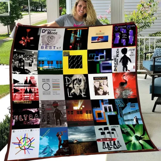 Discover Vintage Synth Music Album Style Fleece Blanket