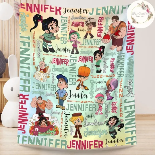 Discover Watercolor Racer Girl Fleece Blanket, Birthday Gift