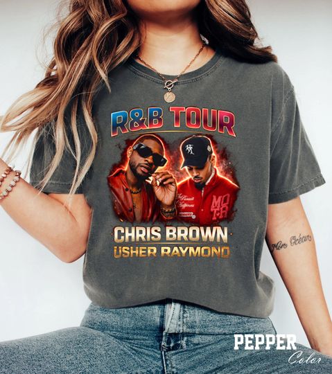 R&B Tour Chris Brown and Usher Raymond 2026 Tee, Concert Band T-Shirt
