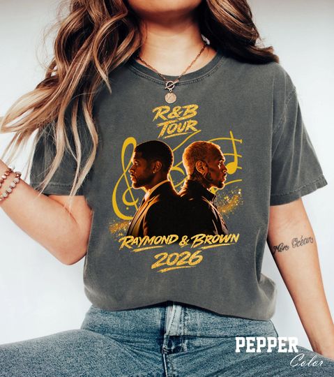 Discover Raymond and Brown Tour 2026 T-Shirt, Chris Brown and Usher Raymond Tee, R&B Tour Concert Band Shirt