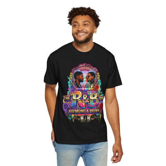 Discover Raymond & Brown 2026 T-Shirt, Retro Graffiti Concert Tee, 2026 Concert T-shirt, RnB Tour Tee
