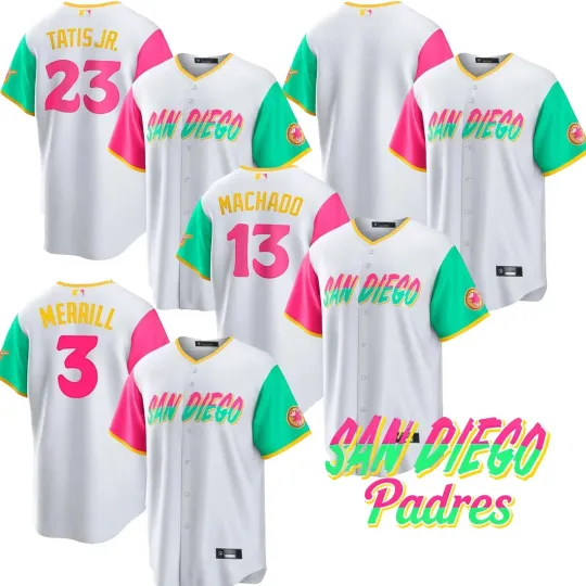 Discover 2026 Custom Men's Padress White City Connect Limited Player PrintedJersey