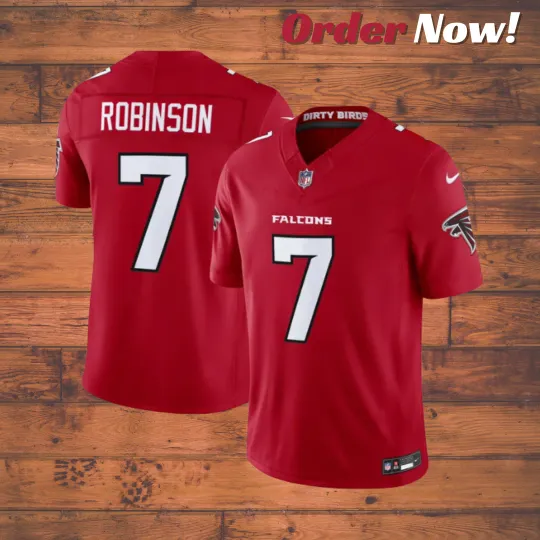 Discover Bijan Robinson #7 Falcons Red 2026 Vapor Football Jersey