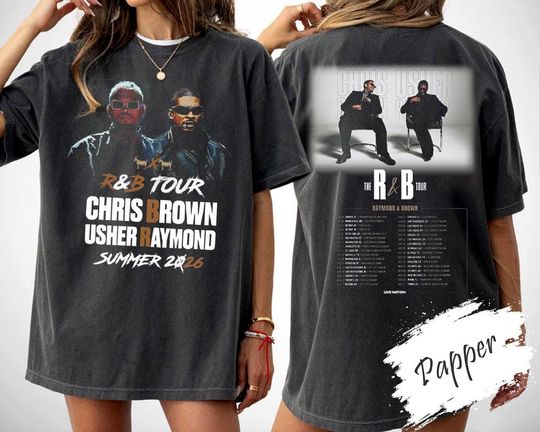 Discover Chris Brown Usher 2026 Tour Comfort Color Shirt, R&B Concert Fan Apparel Gift