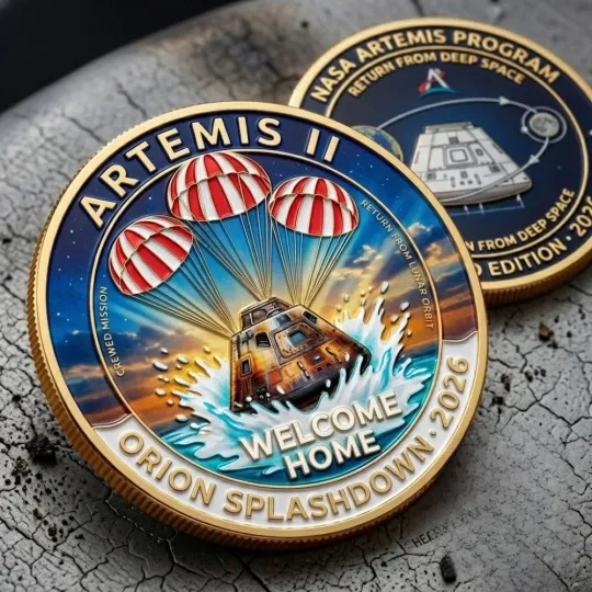 Discover Artemis Ii Orion Splashdown 2026 Commemorative Challenge Coin