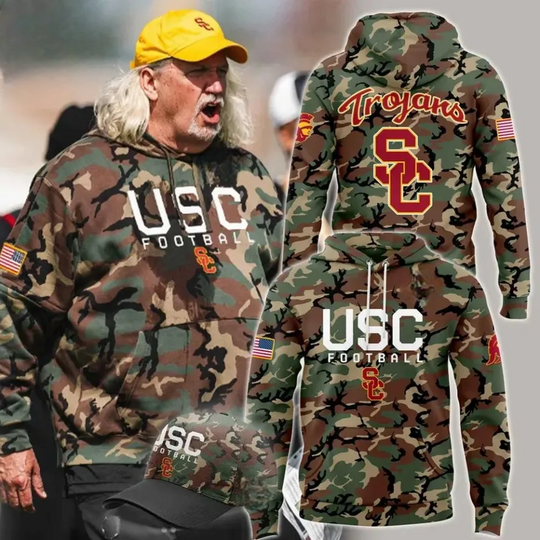 Discover USC Trojans Military Appreciation Camo 3D Hoodie, Limited Edition