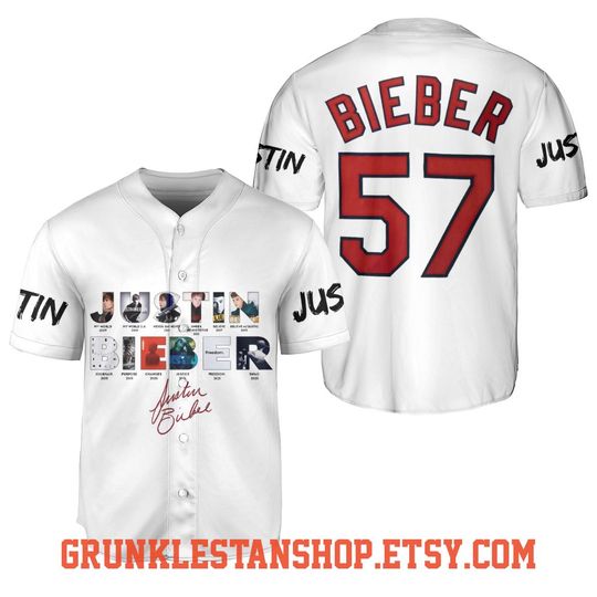 Discover Justin Bieber 57 Baseball Jersey, Hailey Bieber SWAG Fan Apparel