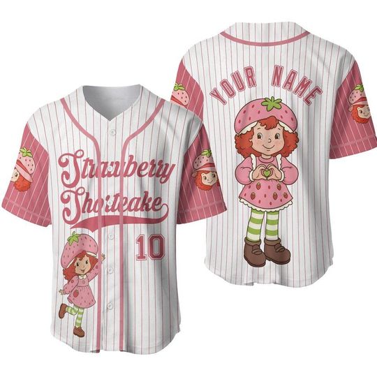 Discover Custom Name Strawberry Shortcake Baseball Jersey