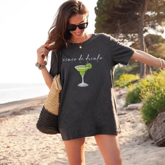Cinco de Drinko T-Shirt, Margarita Glass Design