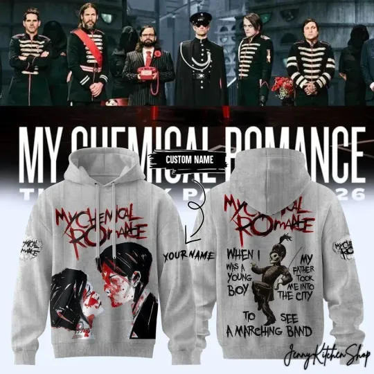 Discover 2026 The Black Parade My Chemical Romance Tour 3D Hoodie