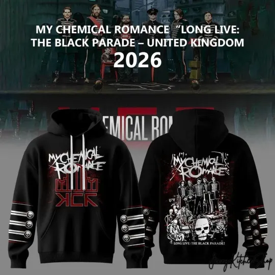 2026 The Black Parade My Chemical Romance Tour 3D Hoodie
