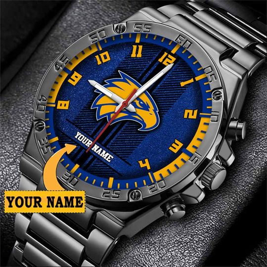 Discover AFL West Coast Eagles Custom Name Special Edition SteelStorm Watch