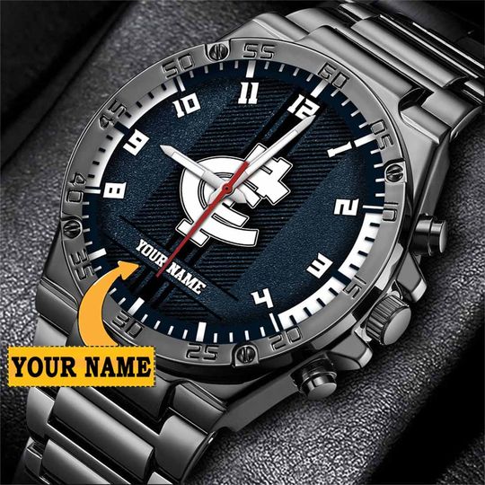 Discover AFL Carlton Blues Custom Name Special Edition SteelStorm Watch
