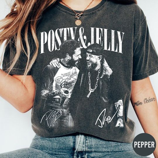 Discover Post Malone Jelly Roll 2026 Tour Shirt, Big Ass Stadium Tee, Vintage Concert Graphic, Comfort Colors Gift For Fans