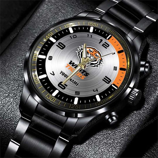 Discover NRL Wests Tigers Custom Name Steel Watch