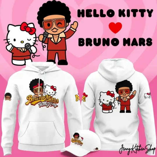 Discover Bruno Mars x Hello Kitty 2026 Limited Hoodie