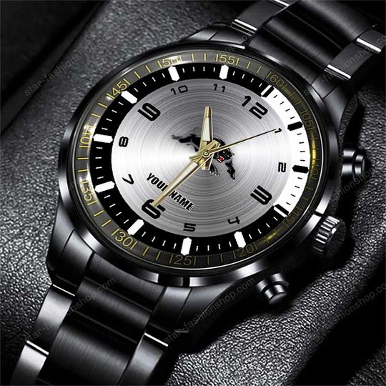 Discover NRL Penrith Panthers Custom Name Steel Watch