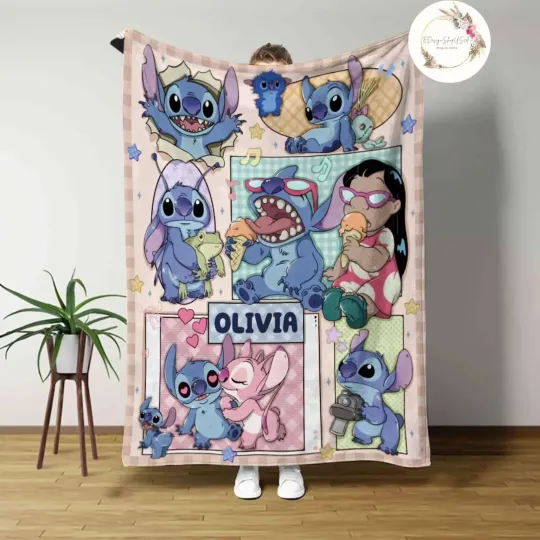 Discover Custom Alien Angel Fleece Blanket, Birthday Gift