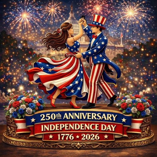 Discover 250th Independence Day Wooden Block, Patriotic USA Table Sign, US 250th Anniversary 17762026 Shelf Decor, Semiquincentennial Home Display