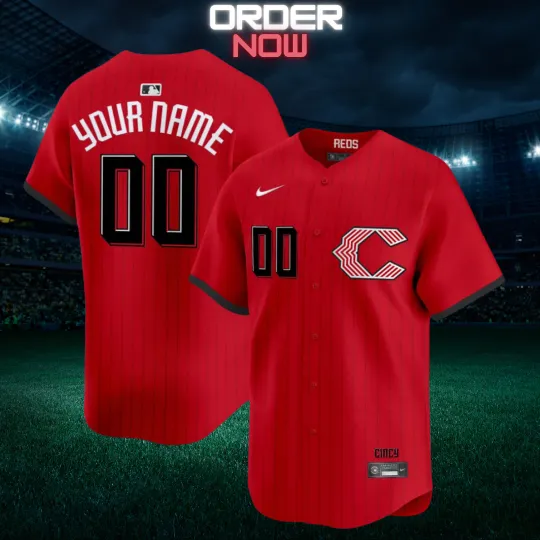 Discover Custom Reds Red 2026 City Connect  Jersey