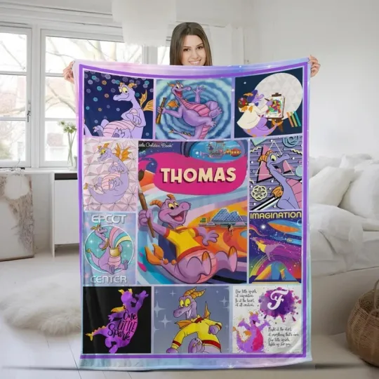 Discover Personalized Dragon Spark Fleece Blanket for Home & Living