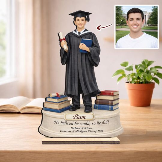 Discover Personalized Graduation Wooden Sign Gift,Portrait Photo Graduation Gift,Graduation Plaque,Congrats Gift for Friend,Graduation Decor 2026