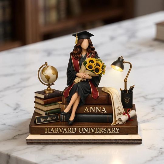 Personalized Graduation Wooden Block, Custom Name Grad Gift, Class of 2026 Keepsake, College Graduation Gift for Daughter, Graduation Gift