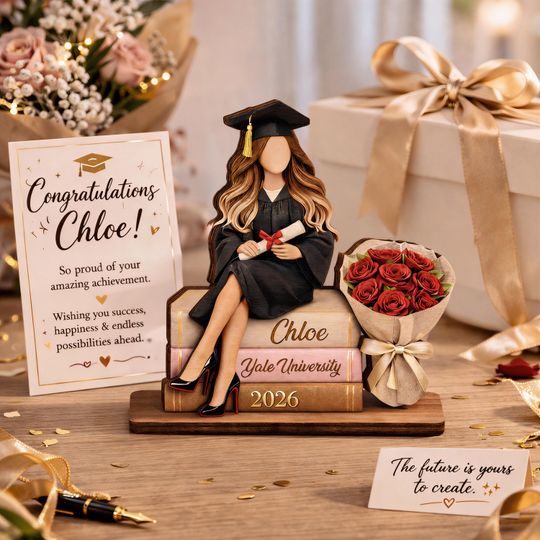 Discover Personalized Graduation Figurine  Custom Name & School Keepsake | Class of 2026 Gift