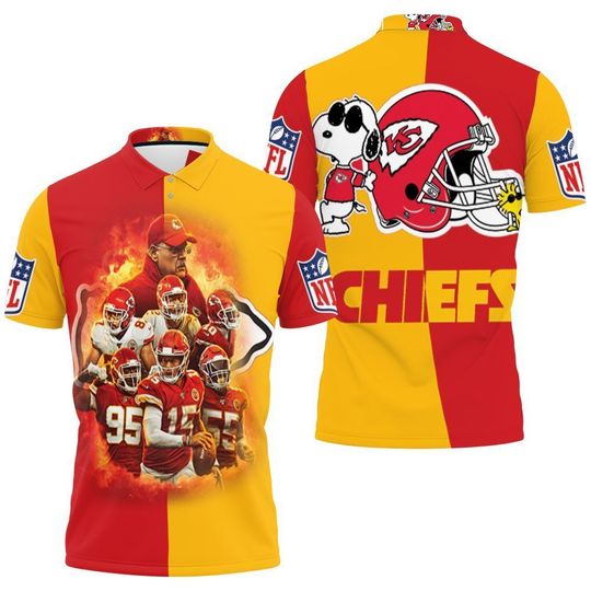 Discover football Kansas City Chiefs Super Bowl Champions 2022 – 2023 Snoopy Fans Polo Shirt