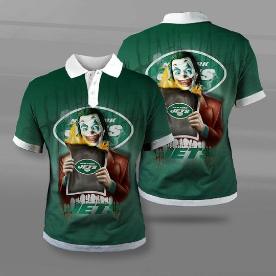 Discover football New York Jets Joker Green Polo Shirt