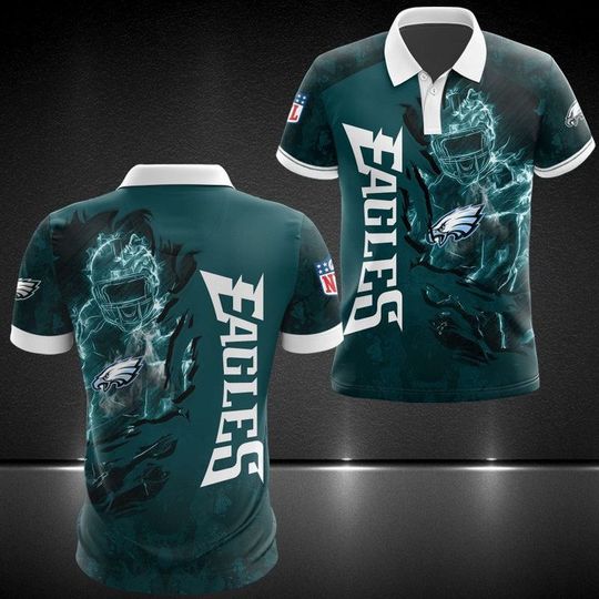 football Philadelphia Eagless Dark Green Polo Shirt