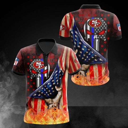 Discover football San Francisco 49erss American Flag Polo Shirt V2