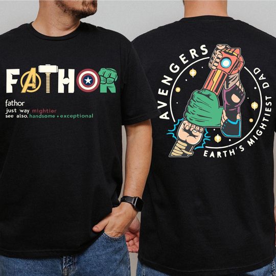 Discover Fathor Shirt, Avengers Father T-Shirt, Marvel Dad, Disney Dad Shirt, Avengers Daddy Shirt, Best Dad Tees, Disney Father's Day Tee