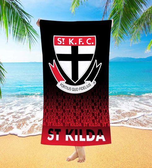 Discover AFL St Kilda Saints Black Red Beach Towel