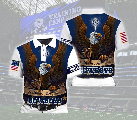 Discover football Dallas Cowboyss Custom Name One Nation Under God Polo Shirt V5