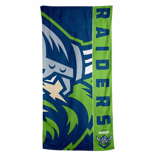 Discover NRL Canberra Raiders Blue Green Beach Towel V1