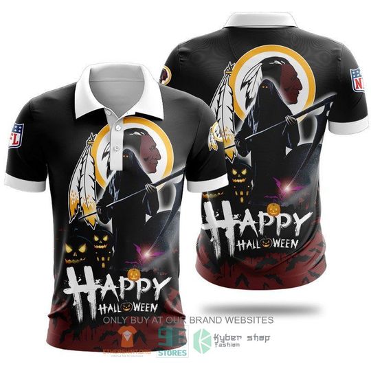 Discover football Washington Redskinss Happy Halloween Polo Shirt V2
