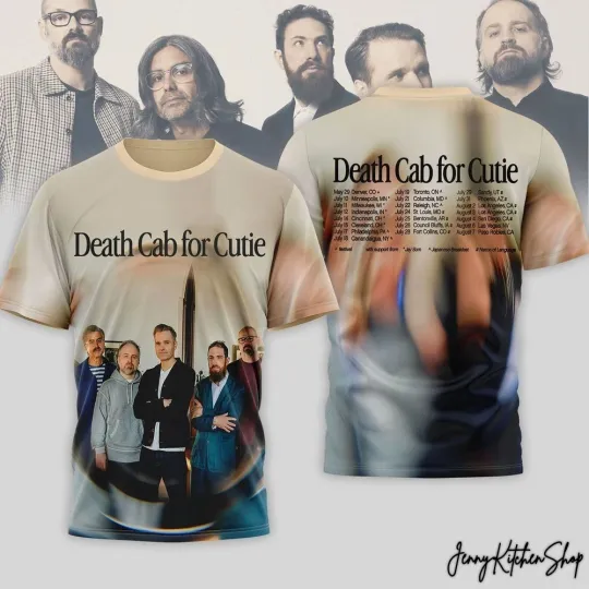 Discover Death Cab for Cutie 2026 Tour Dates 3D T-Shirt All size BS1435