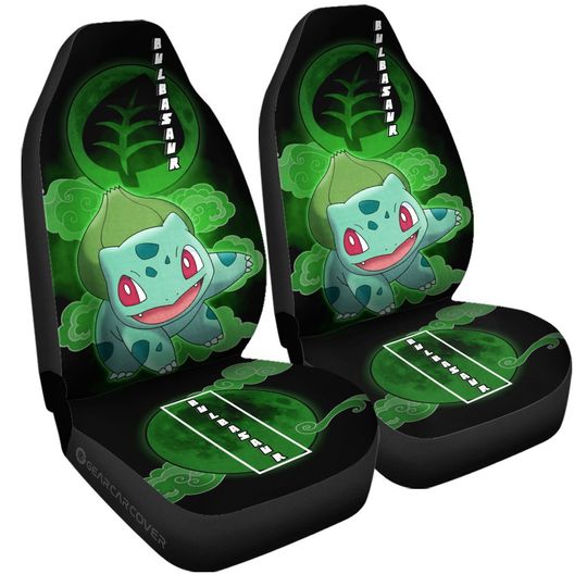 Discover PKM Bulbasaur Anime Car Seat Covers