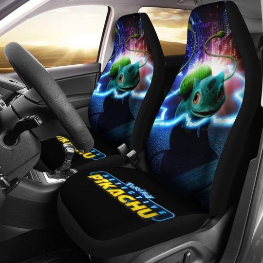 Discover PKM Bulbasaur Detective Car Seat Covers