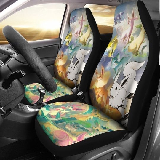 Discover PKM Eevee Evolutions Car Seat Covers