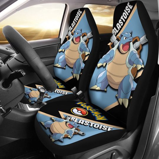 Discover PKM Blastoise Anime Car Seat Covers