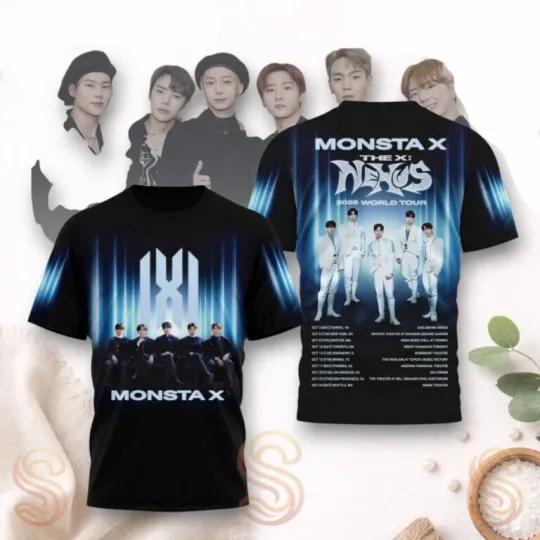 Discover Monsta X The X Nexus 2026 World Tour All Over Print 3D All Sizes Shirt